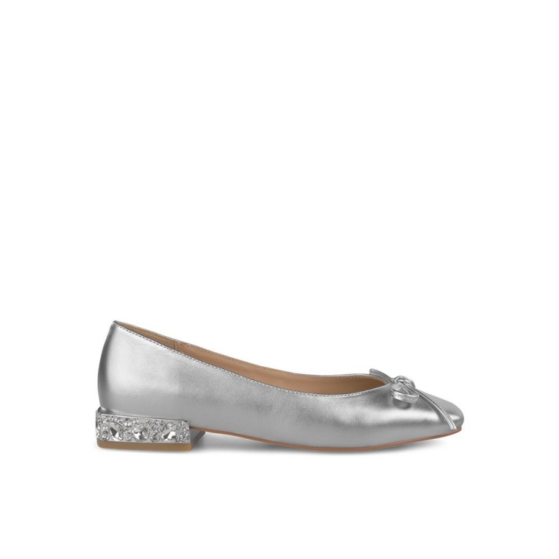 Ballerine Alma En Pena Cuir With Bow Bleu Marine Femme | TRL-63990073